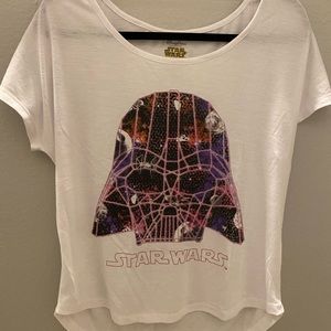 Star Wars Darth Vader off the shoulder sparkle top